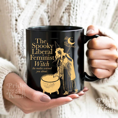 Spooky liberal feminist witch | feminist mug | funny feminist mug | leftist gift | anti trump mug | social democrat | liberal mug | pro roe
