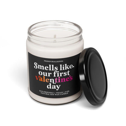 Smells like our first valentine's day candle | lesbian candle | lesbian valentines | lesbian girlfriend | femme lesbian | butch lesbian |