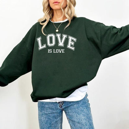 Love is love valentines day sweatshirt | lesbian valentines | queer valentines gifts | gay valentines | bi pride subtle | subtle pride shirt