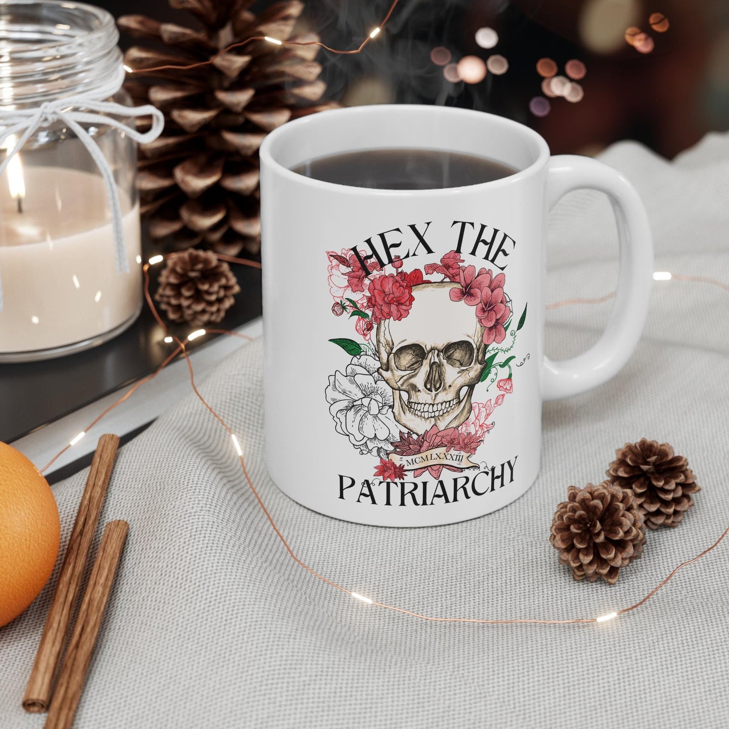 Hex the patriarchy mug | feminist mug | feminist coffee | smash the patriarchy | burn the patriarchy | leftist mug | liberal feminist witch
