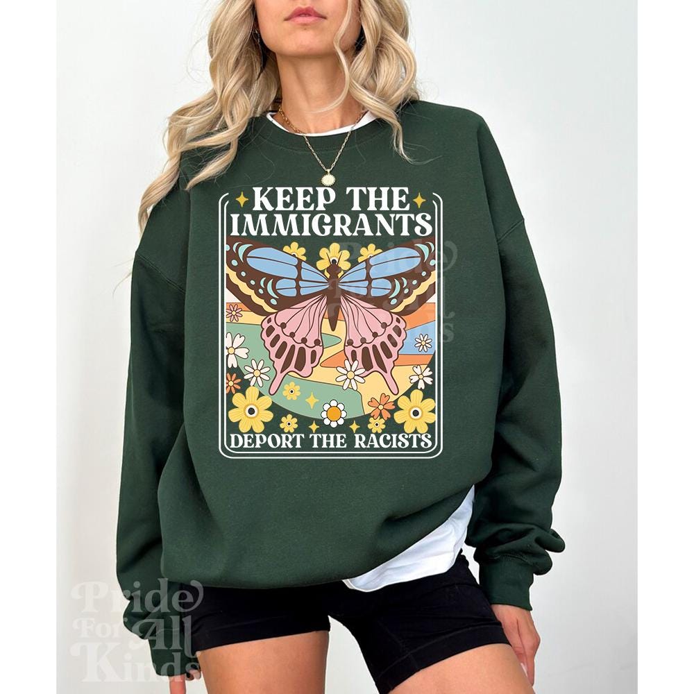 Keep the immigrants deport the racists | America was built by immigrants | Immigrants Make America Great |  anti fascism | no one is illegal