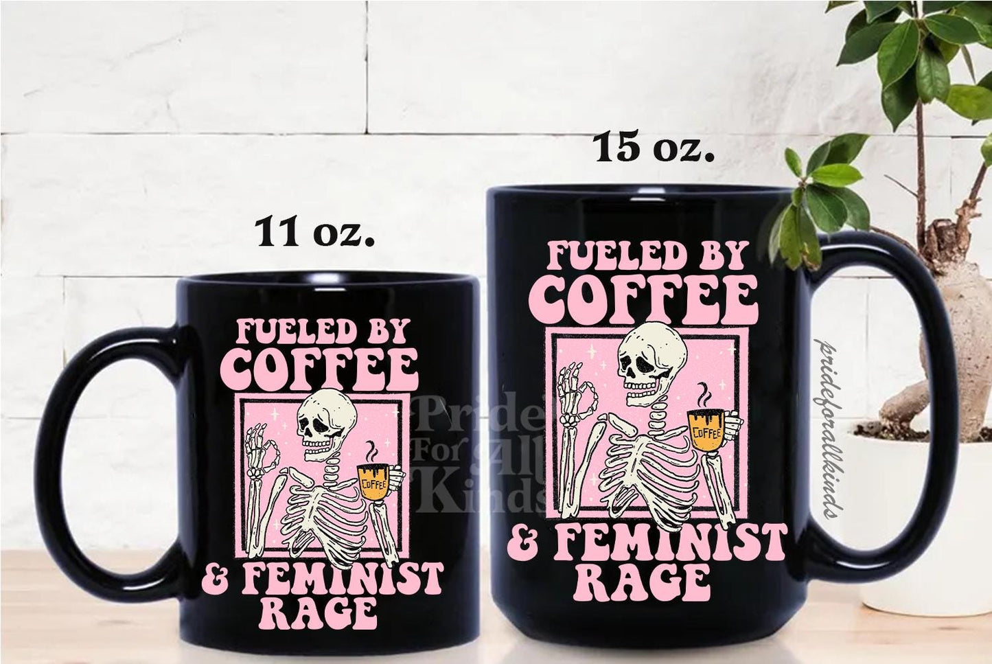 Fueled by coffee and feminist rage mug | feminist mug | liberal feminist human rights | anti trump mug | funny feminist | leftist gift |