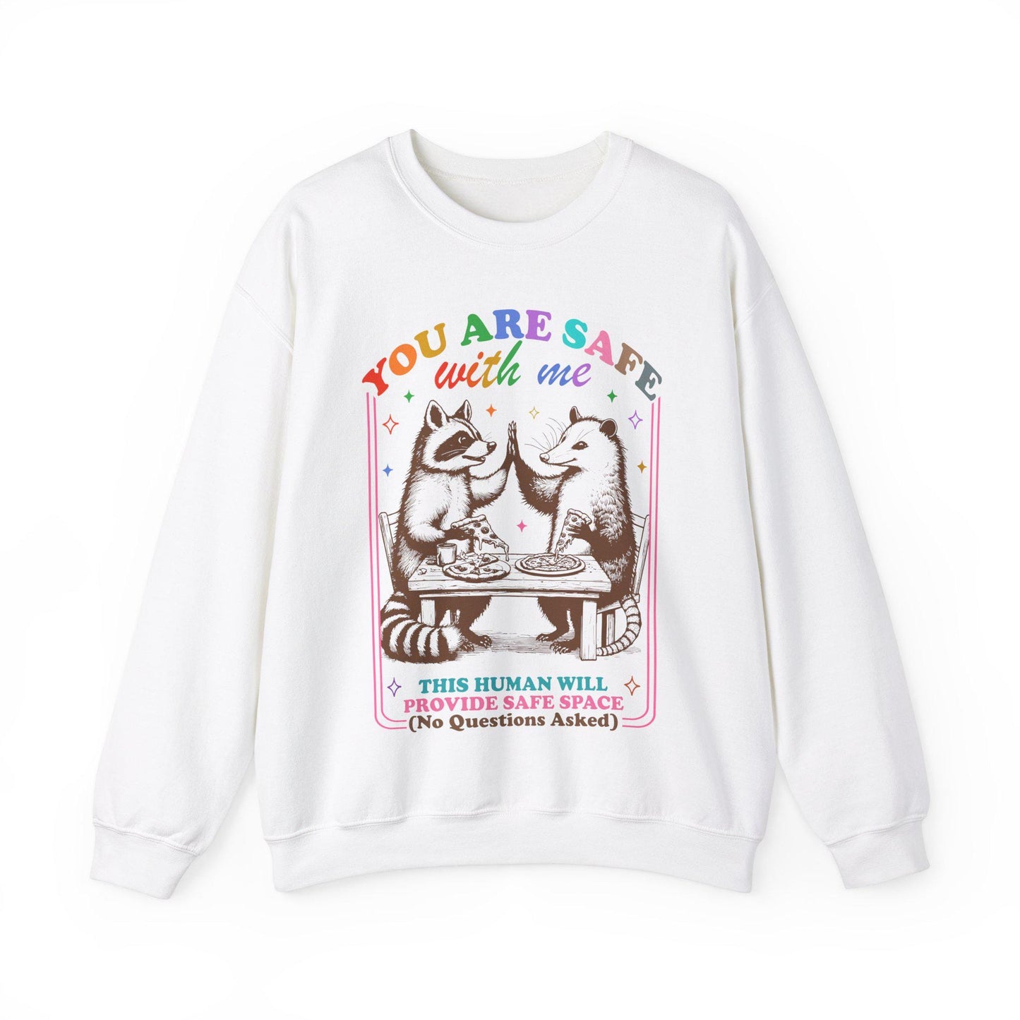 You are safe with me sweatshirt | trans rights | protect trans kids | queer youth | nonbinary parent | pride merch | lgbtq straight ally |