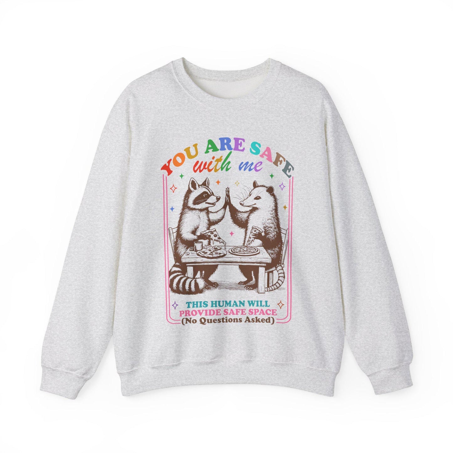 You are safe with me sweatshirt | trans rights | protect trans kids | queer youth | nonbinary parent | pride merch | lgbtq straight ally |