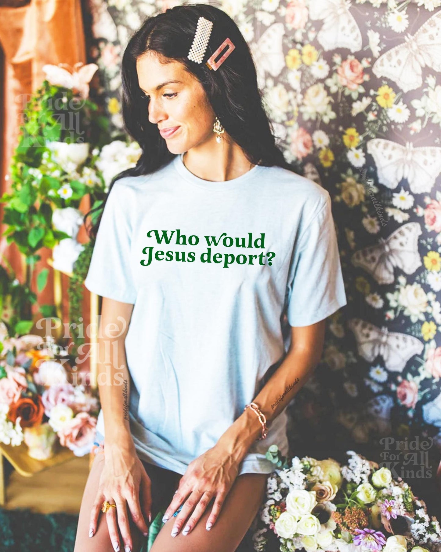 Who would Jesus deport | no one is illegal on stolen land | anti racist shirt | anti fascist | liberal tshirt | liberal feminist human right