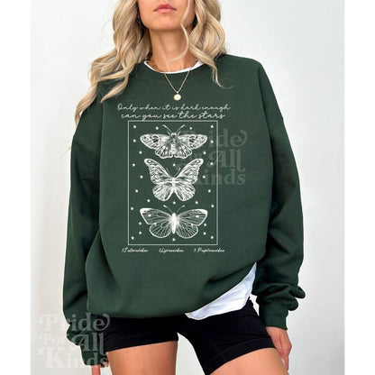 Only when it is dark enough can you see the stars sweatshirt | kamala harris sweatshirt | feminist sweatshirt | leftist | liberal tshirt