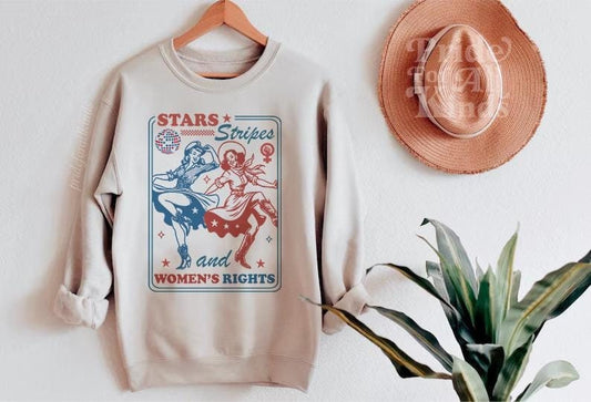 Stars stripes and women&#39;s rights sweatshirt