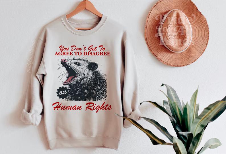 You don't get to agree to disagree on human rights | liberal feminist human rights | social justice shirt | liberal tshirt | anti fascism |