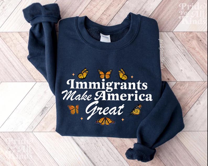 Immigrants Make America Great | America was built by immigrants | anti racism | anti fascism | anti capitalist | no one is illegal | leftist