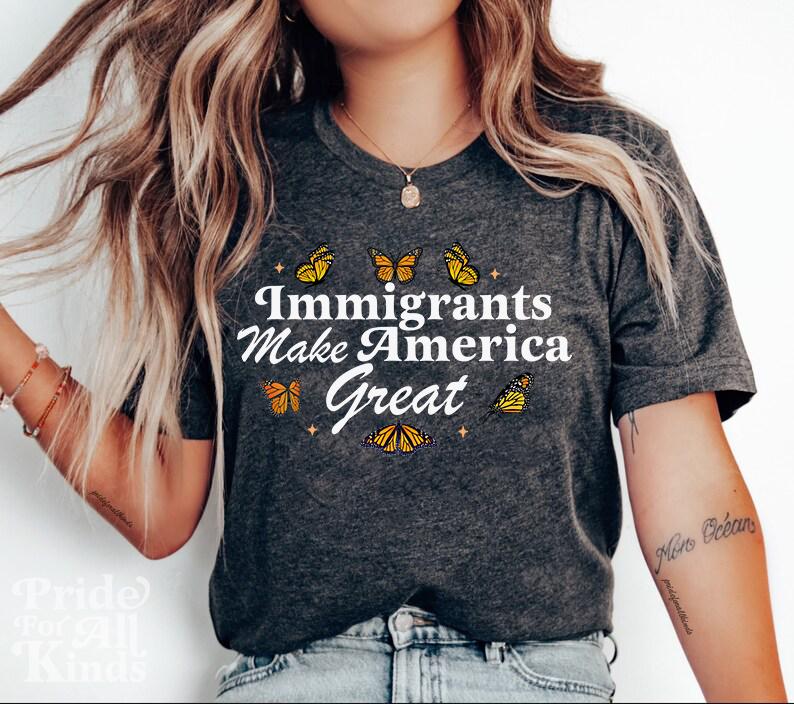 Immigrants Make America Great | America was built by immigrants | anti racism | anti fascism | anti capitalist | no one is illegal | leftist