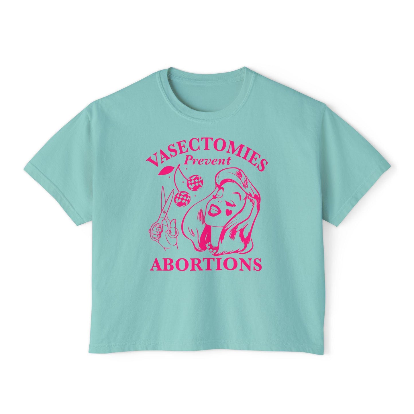 Vasectomies prevent abortions | feminist crop top | liberal tshirt | liberal feminist human rights | pro roe shirt | pro choice shirt | 1973