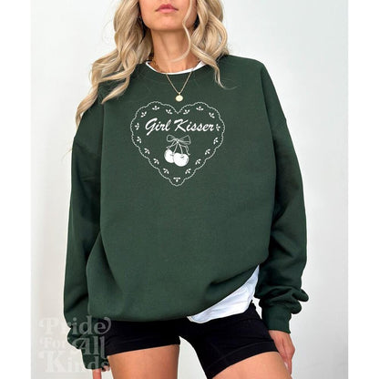 girl kisser shirt | lesbian sweatshirt | subtle lesbian | subtle bisexual | lesbian fashion | subtle pride shirt | pansexual | queer pride