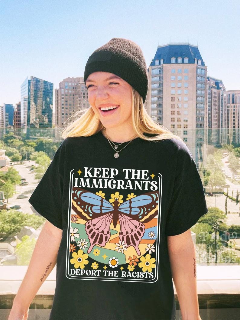 Keep the immigrants deport the racists | America was built by immigrants | Immigrants Make America Great |  anti fascism | no one is illegal