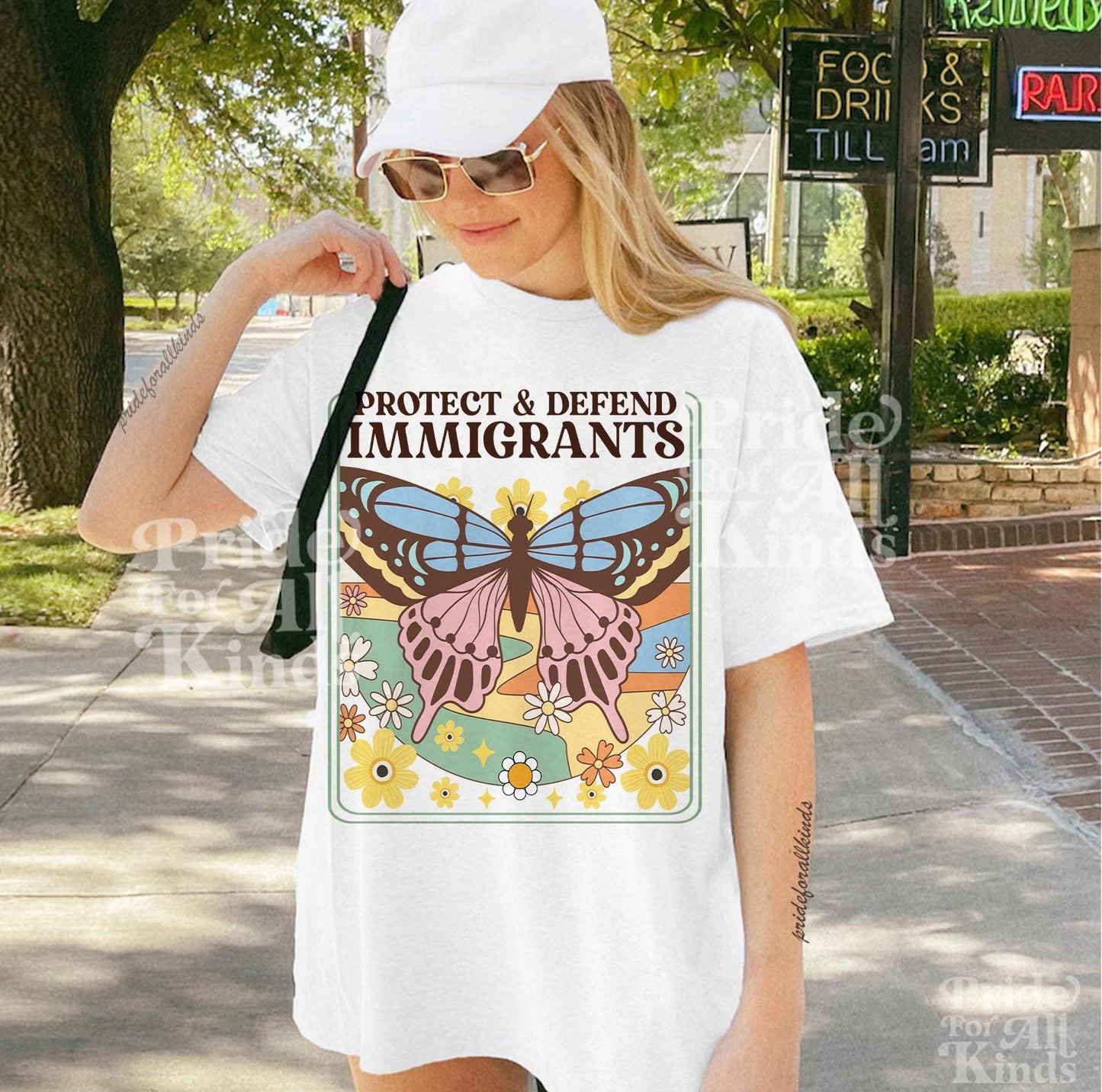 protect and defend immigrants | anti racism | immigrants make america great | anti fascism | no one is illegal on stolen land | liberal tee