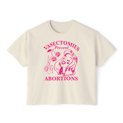 Vasectomies prevent abortions | feminist crop top | liberal tshirt | liberal feminist human rights | pro roe shirt | pro choice shirt | 1973
