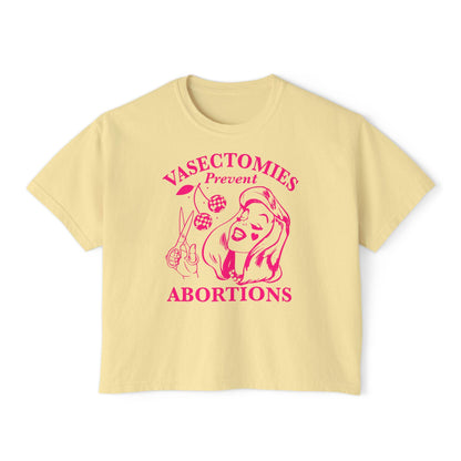 Vasectomies prevent abortions | feminist crop top | liberal tshirt | liberal feminist human rights | pro roe shirt | pro choice shirt | 1973