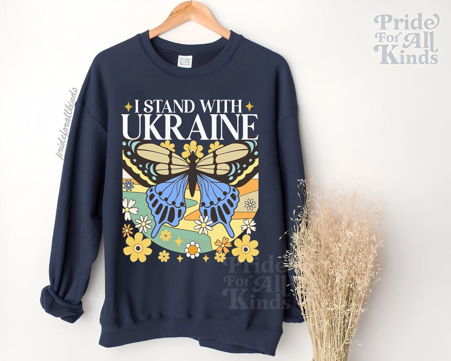 Support Ukraine | I stand with ukraine shirt | Ukraine sweatshirt | Ukraine art | ukraine sunflower gift | anti fascism | social justice