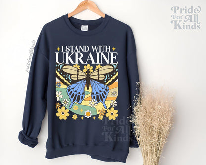 Support Ukraine | I stand with ukraine shirt | Ukraine sweatshirt | Ukraine art | ukraine sunflower gift | anti fascism | social justice