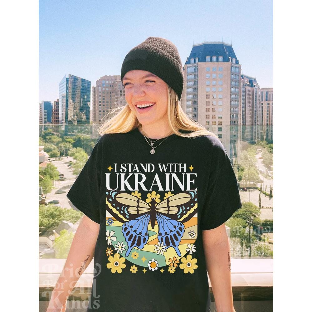Support Ukraine | I stand with ukraine shirt | Ukraine sweatshirt | Ukraine art | ukraine sunflower gift | anti fascism | social justice