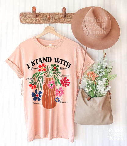 I stand with Canada Greenland Mexico Panama Gaza Ukraine shirt | Support Ukraine | liberal tshirt | anti fascism | Palestine sweatshirt |