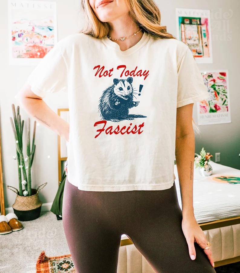 Not today crop top | feminist crop top | resist crop top | fight fascism | liberal tshirt | liberal feminist human rights | social justice