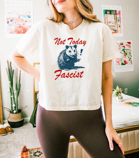 Not today crop top | feminist crop top | resist crop top | fight fascism | liberal tshirt | liberal feminist human rights | social justice