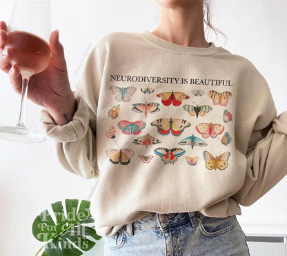 Neurodiversity is beautiful sweatshirt | bcba sweatshirt | autism sweater | anxiety | audhd | neurospicy | overstimulated | slp | autism mom