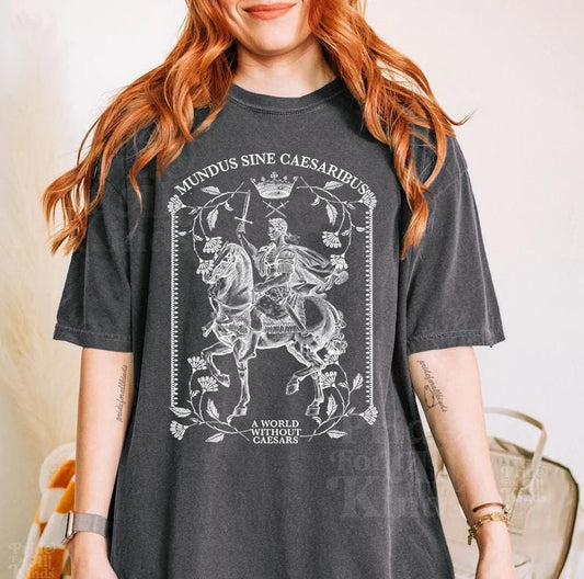 Mundus Sine Caesaribus tshirt | Comfort Colors | A world without caesars | fight fascism | resist shirt | liberal | no kings no tyrants |fdt