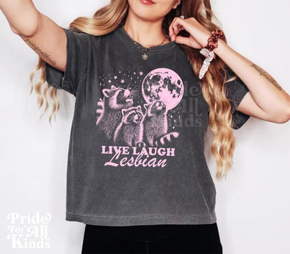 Live Laugh Lesbian crop top | lesbian top | pride crop top | lesbian fashion | lesbian subtle | femme lesbian | sapphic shirt } butch | wlw