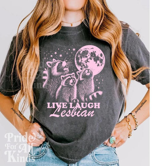 Live Laugh Lesbian crop top | lesbian top | pride crop top | lesbian fashion | lesbian subtle | femme lesbian | sapphic shirt } butch | wlw