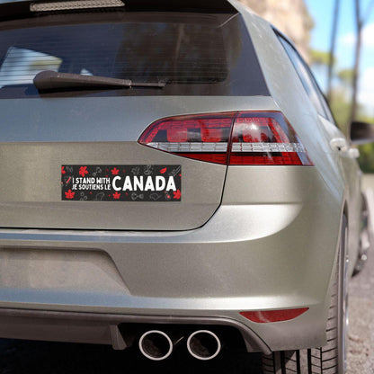 I stand with Canada | Je soutiens le Canada Sticker Car Magnet | car magnet liberal | feminist sticker | political car magnet canada sticker