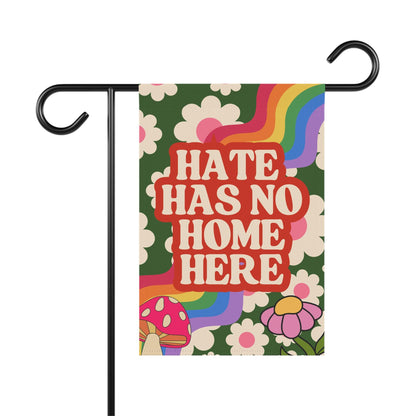 Hate has no home here garden flag | pride garden flag | liberal feminist human rights | in this house flag | democrat yard sign | leftist