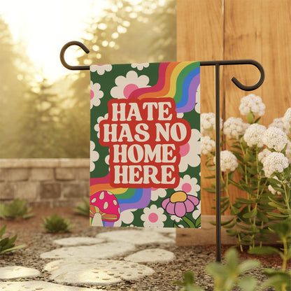 Hate has no home here garden flag | pride garden flag | liberal feminist human rights | in this house flag | democrat yard sign | leftist