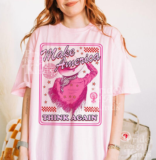 Make America Think Again shirt | comfort colors | resist shirt | fight fascism | anti maga shirt | fdt shirt | social justice | liberal