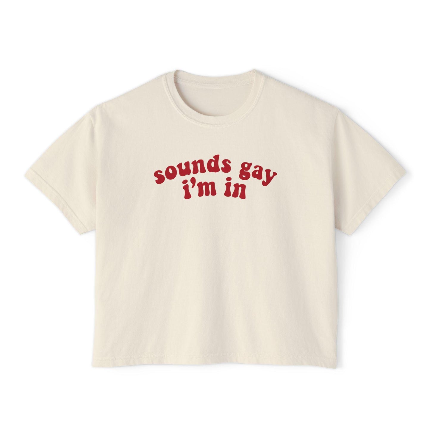 Sounds gay i'm in | pride crop top | gay crop top | funny lesbian | nonbinary shirt | trans art | bisexual crop top  | pride merch |