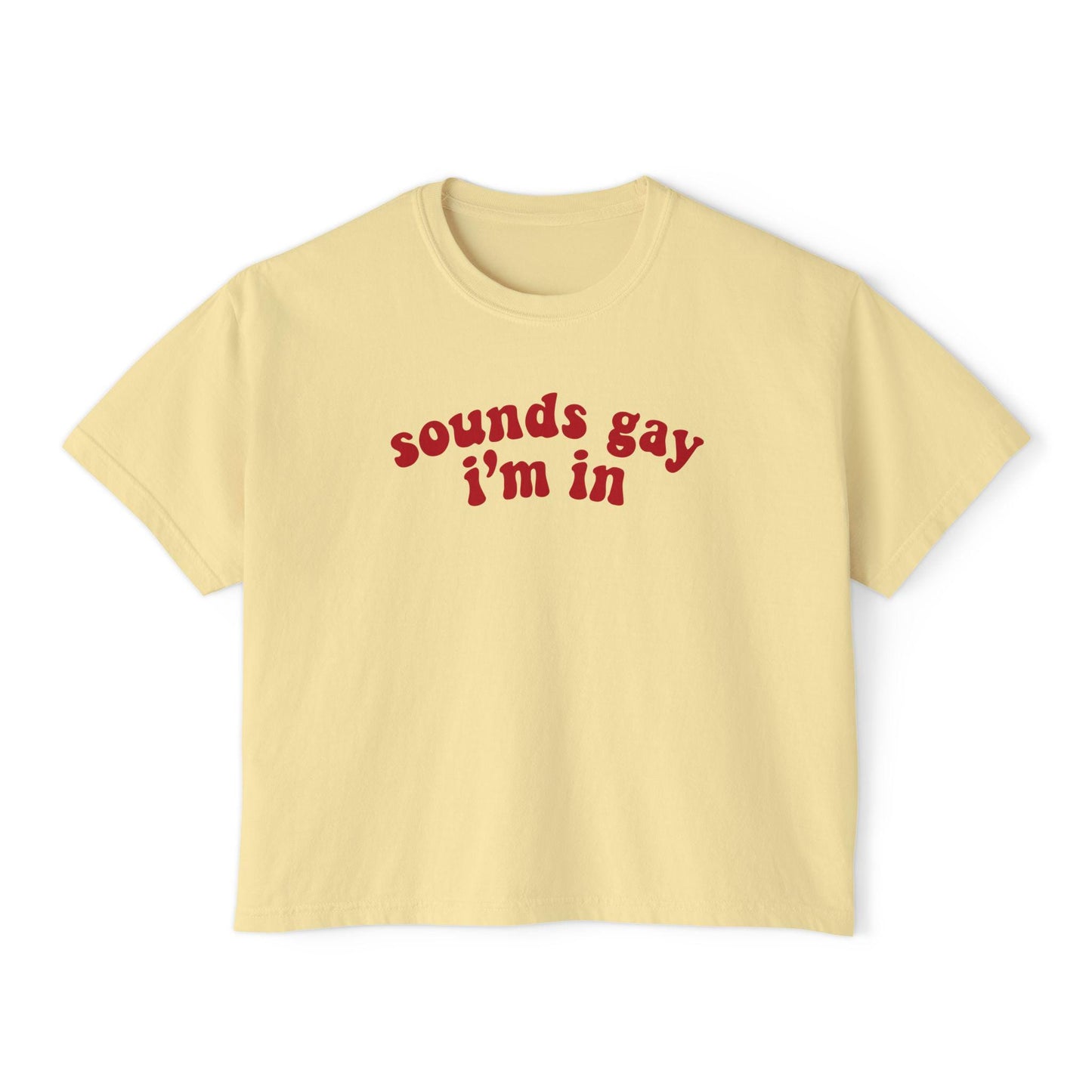 Sounds gay i'm in | pride crop top | gay crop top | funny lesbian | nonbinary shirt | trans art | bisexual crop top  | pride merch |