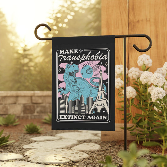 Make transphobia extinct again flag | trans flag | trans rights | pride garden flag | transgender gift | transgender art | transgender mtf
