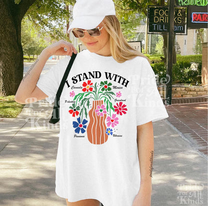 I stand with Canada Greenland Mexico Panama Gaza Ukraine shirt | Support Ukraine | liberal tshirt | anti fascism | Palestine sweatshirt |