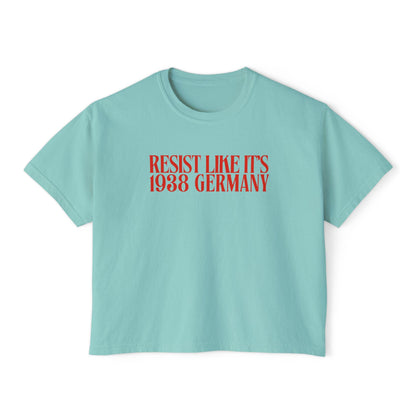 Resist like it's 1938 Germany crop top | boxy crop | fight fascism | feminist crop top | liberal tshirt | social justice crop top | leftist