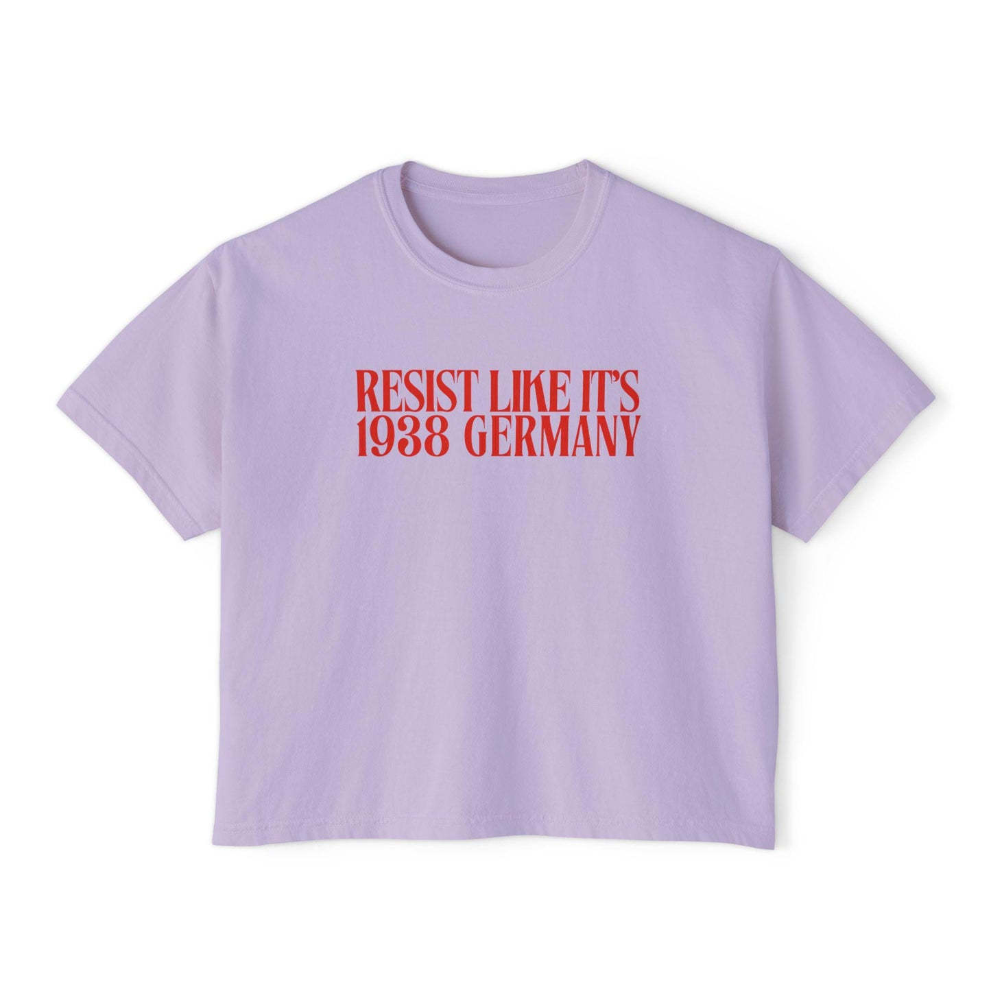 Resist like it's 1938 Germany crop top | boxy crop | fight fascism | feminist crop top | liberal tshirt | social justice crop top | leftist