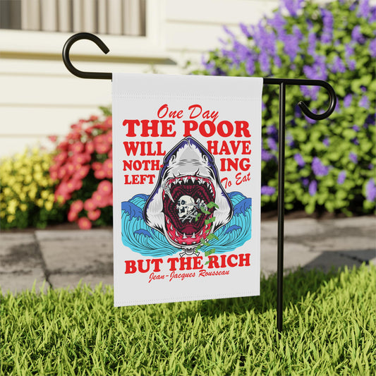 One day the poor will have nothing left to eat but the rich | resist flag | fight fascism | the only minority billionaires | democrat yard