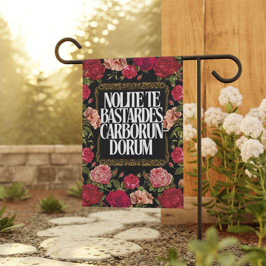 Nolite te bastardes carborundorum flag | don't let the b*stards grind you down | resist flag | democrat garden sign | liberal feminist |