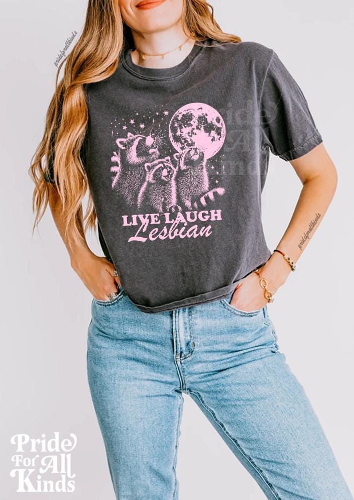 Live Laugh Lesbian crop top | lesbian top | pride crop top | lesbian fashion | lesbian subtle | femme lesbian | sapphic shirt } butch | wlw