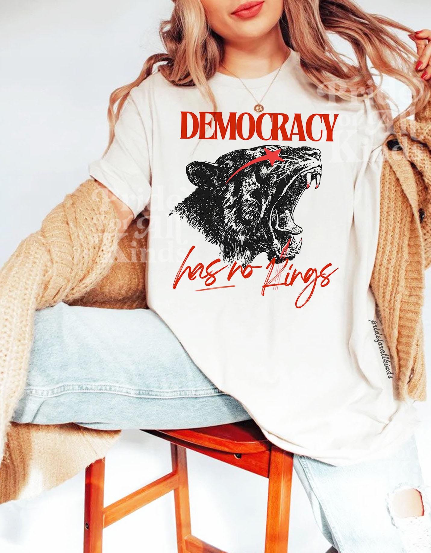 Democracy has no kings | no kings no masters | vive la resistance | anti capitalist | anti fascism | liberal | social justice | leftist