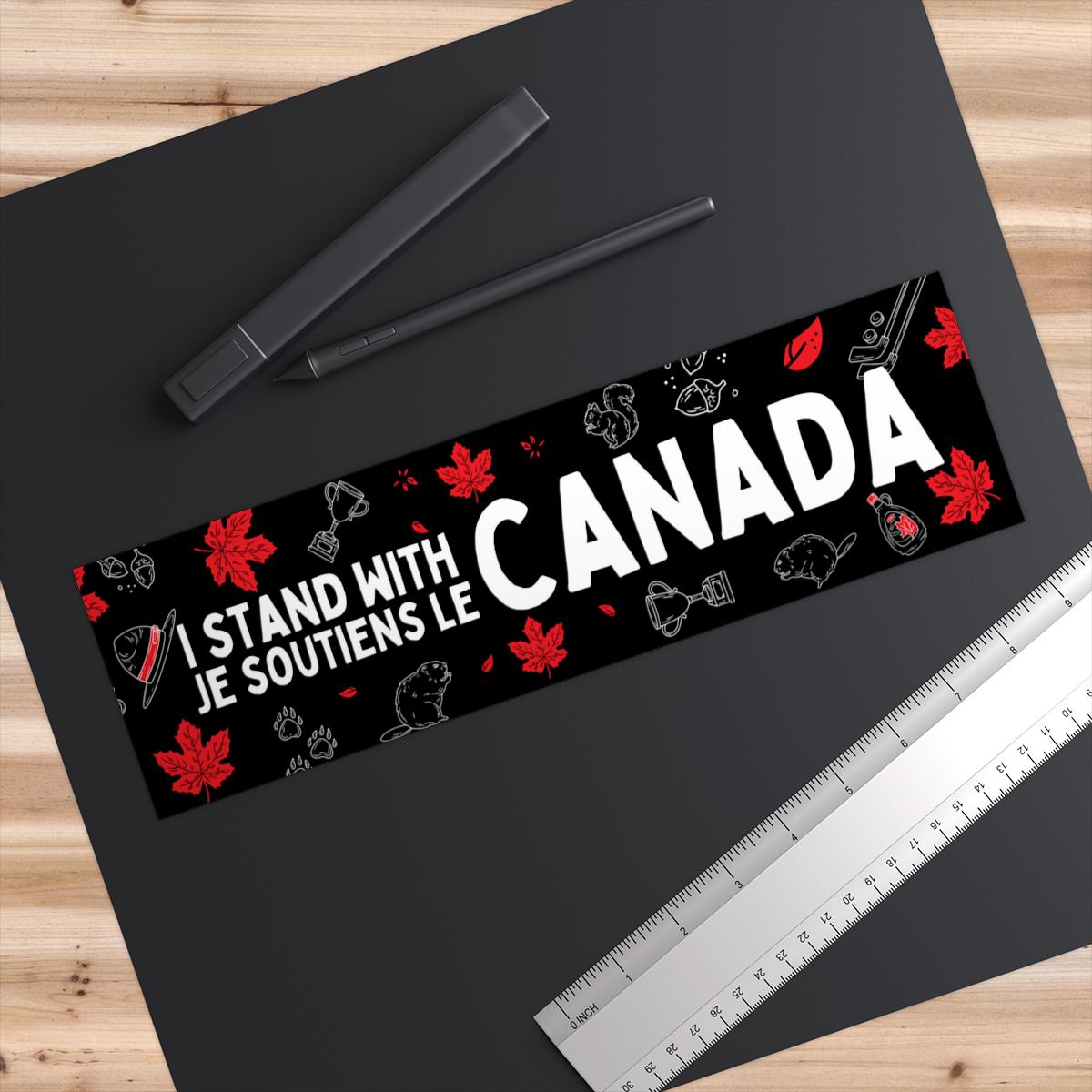 I stand with Canada | Je soutiens le Canada Sticker Car Magnet | car magnet liberal | feminist sticker | political car magnet canada sticker