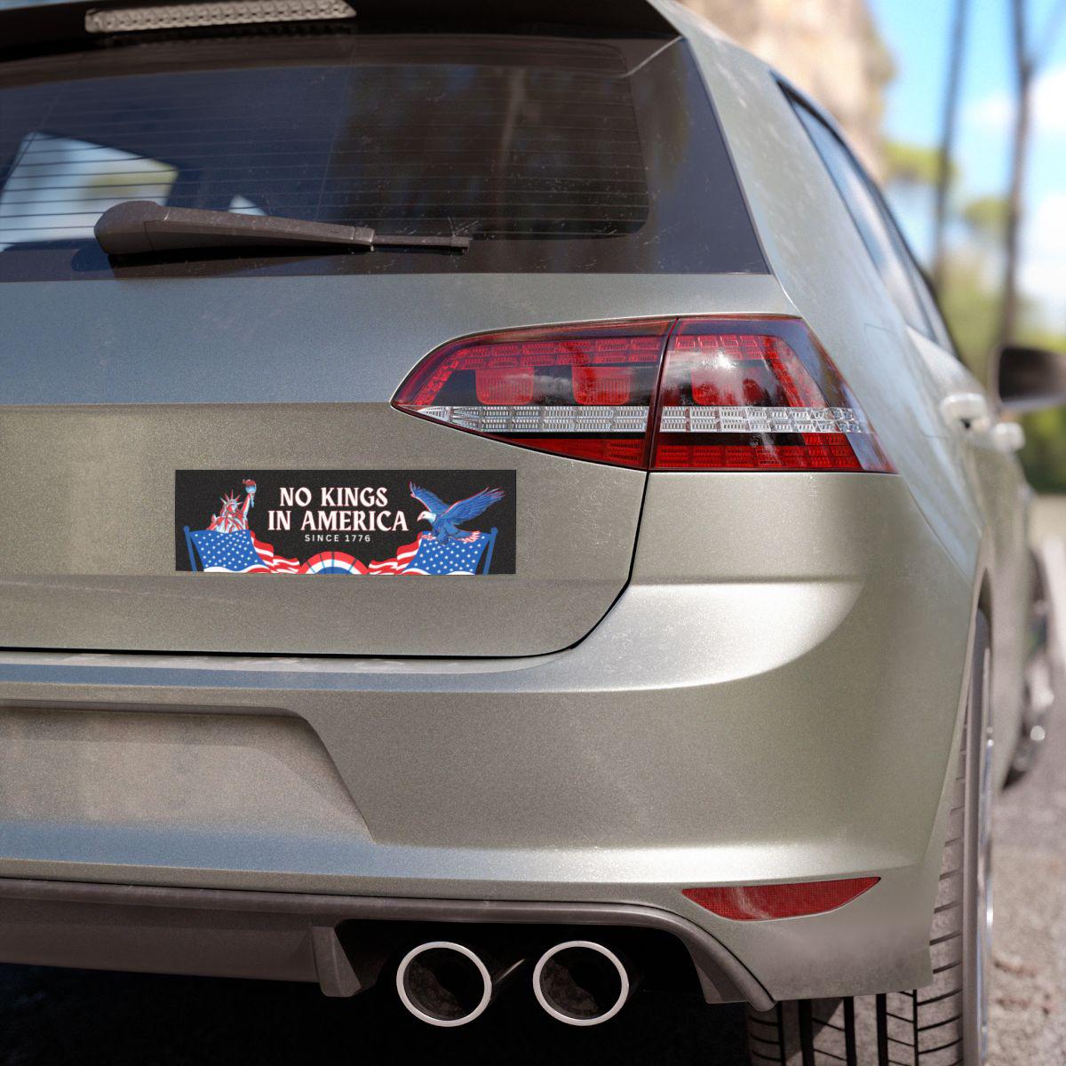 No kings in America since 1776 sticker or car magnet | car magnet liberal | anti fascism | resist sticker | political car magnet | leftist