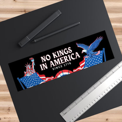 No kings in America since 1776 sticker or car magnet | car magnet liberal | anti fascism | resist sticker | political car magnet | leftist