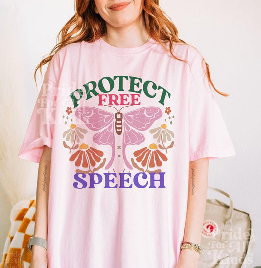 Comfort Colors Protect free speech shirt | protect democracy | liberal tshirt | feminist human rights | fight fascism | social justice shirt