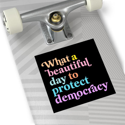 protect democracy car magnet or sticker | defend democracy | resist sticker | car magnet liberal | political car magnet | anti fascism |fdt