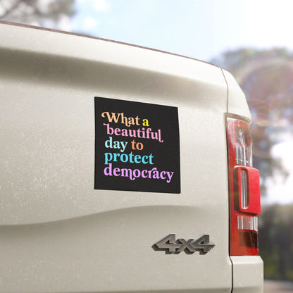 protect democracy car magnet or sticker | defend democracy | resist sticker | car magnet liberal | political car magnet | anti fascism |fdt